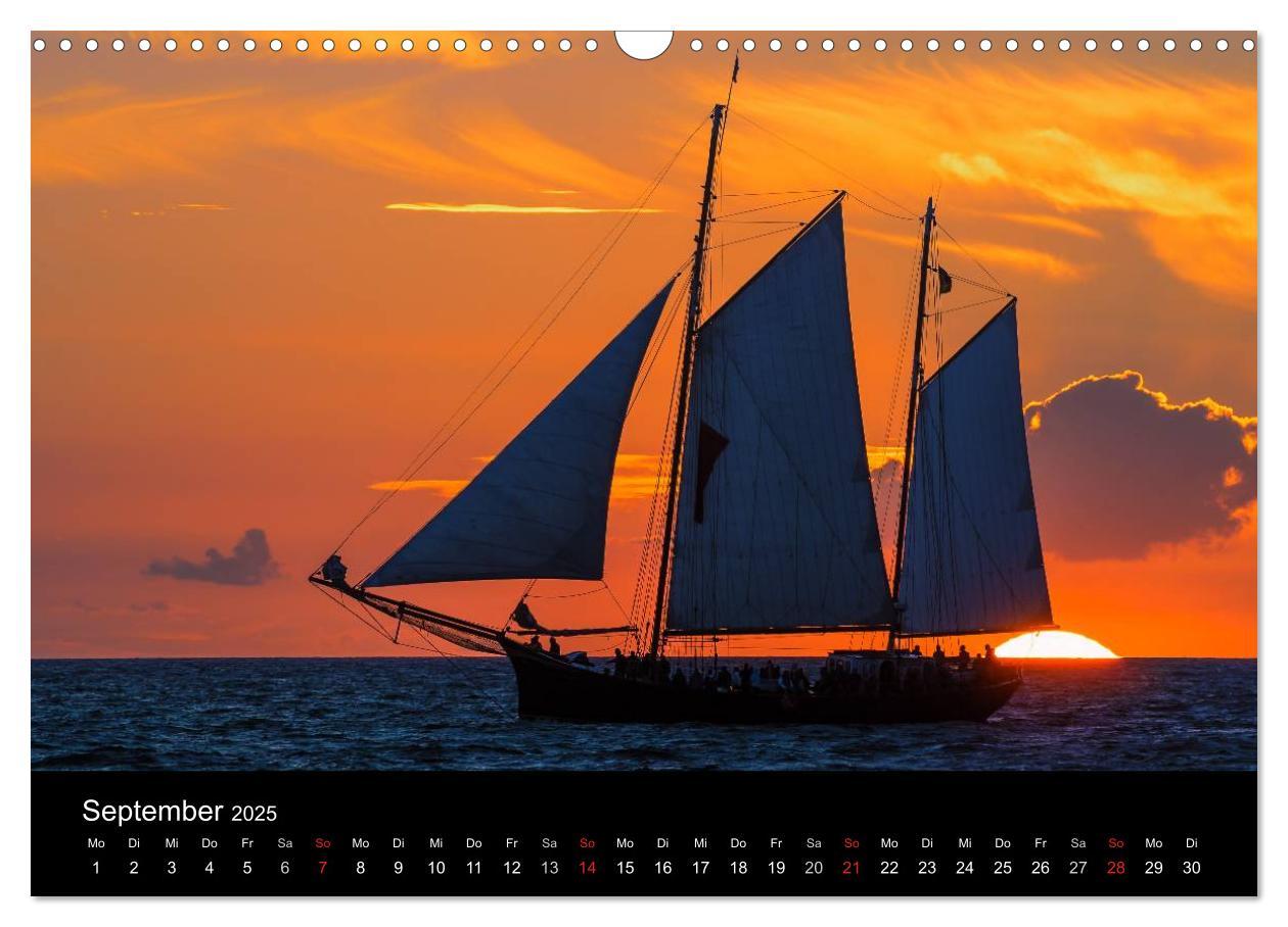 Bild: 9783435581436 | Windjammer auf der Ostsee im Abendlicht (Wandkalender 2025 DIN A3...