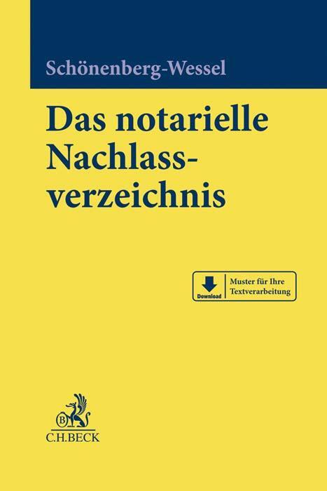 Cover: 9783406739873 | Das notarielle Nachlassverzeichnis | Ulf Schönenberg-Wessel | Buch