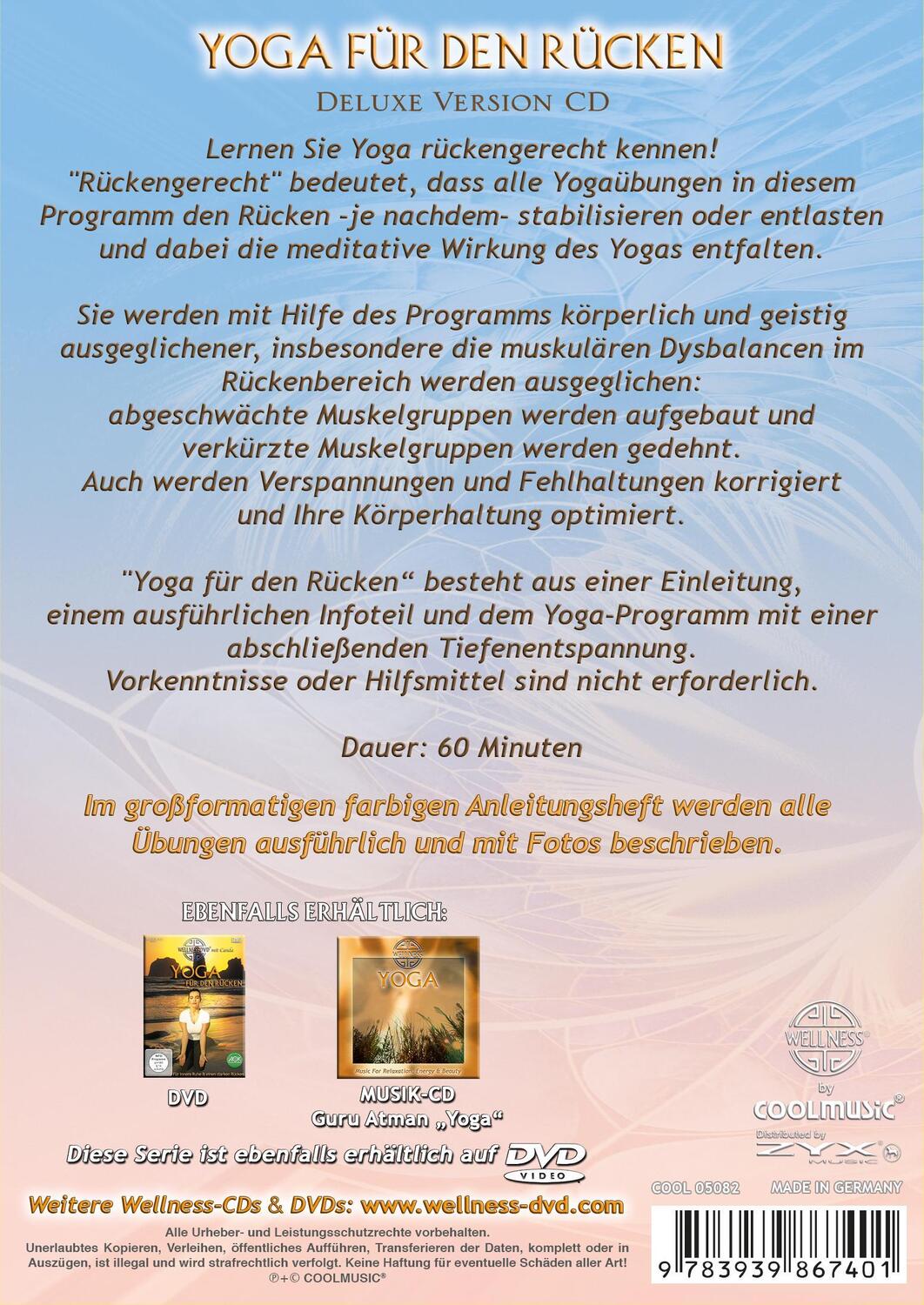 Rückseite: 9783939867401 | Yoga für den Rücken (Deluxe Version CD) | Canda | Audio-CD | Deutsch