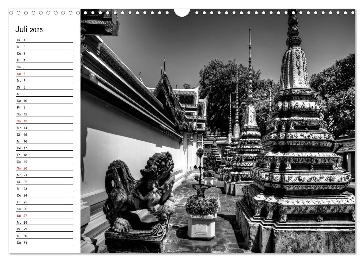 Bild: 9783435511518 | Bangkok Impressionen in Schwarz Weiß (Wandkalender 2025 DIN A3...