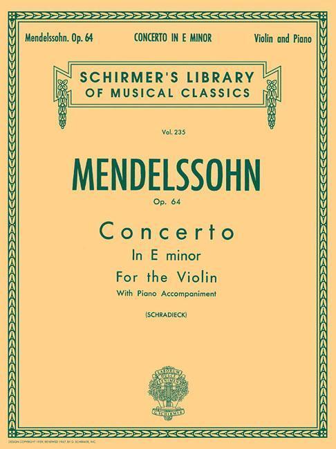 Cover: 9780793548590 | Concerto in E Minor, Op. 64: Schirmer Library of Classics Volume 235