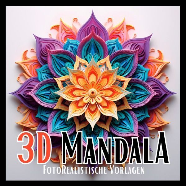 Cover: 9783758415920 | 3D Mandala Malbuch "Black &amp; White" | Lucy´s Schwarze Malbücher | Buch