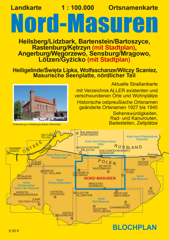 Cover: 9783981821017 | Landkarte Nord-Masuren | Dirk Bloch | (Land-)Karte | Deutsch | 2017