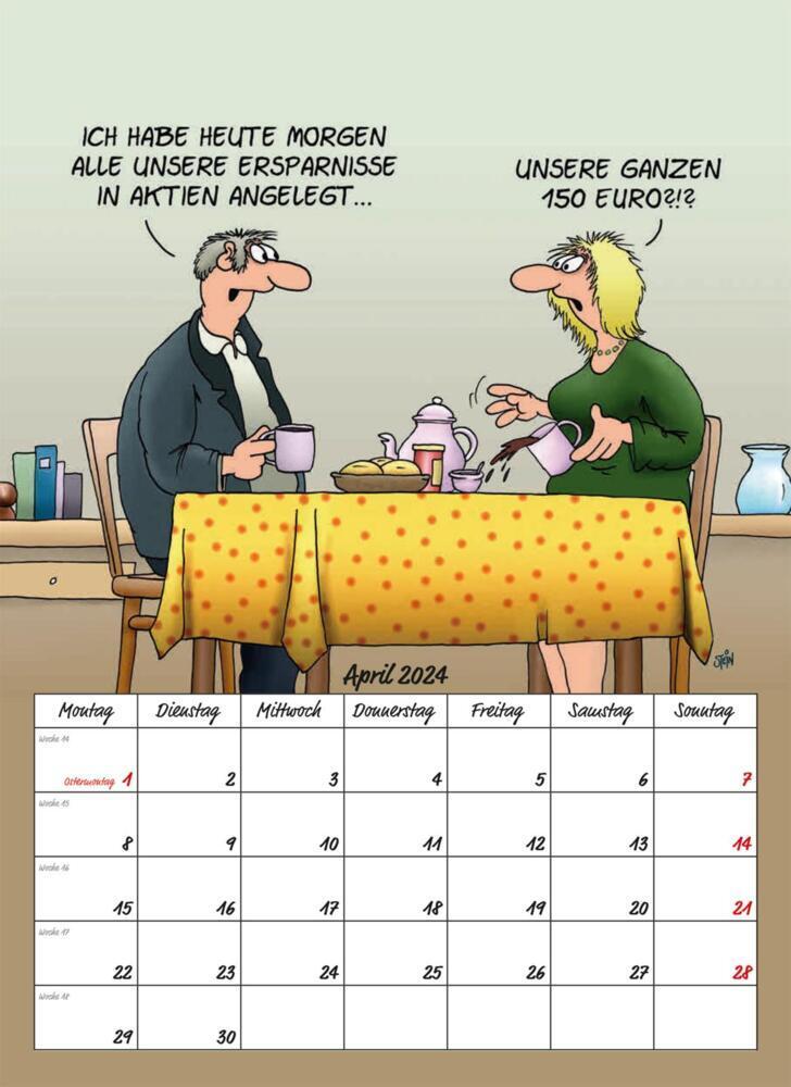 Bild: 9783830320838 | Uli Stein Männer Kalender 2024: Monatskalender für die Wand | Stein