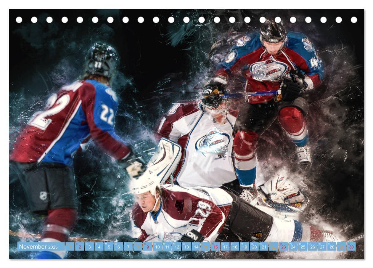 Bild: 9783435412129 | Eishockey - extrem cool (Tischkalender 2025 DIN A5 quer), CALVENDO...