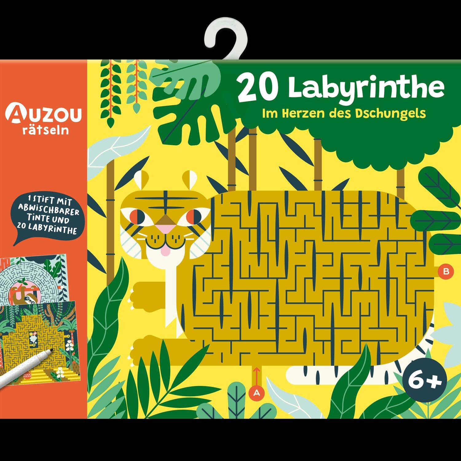 Cover: 3760354050423 | Auzou 20 Labyrinthe im Herzen des Dschungels | Auzou | Spiel | Deutsch