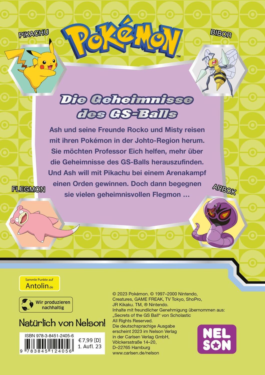 Rückseite: 9783845124056 | Pokémon: Die Geheimnisse des GS-Balls | Spannende Leseabenteuer | Buch