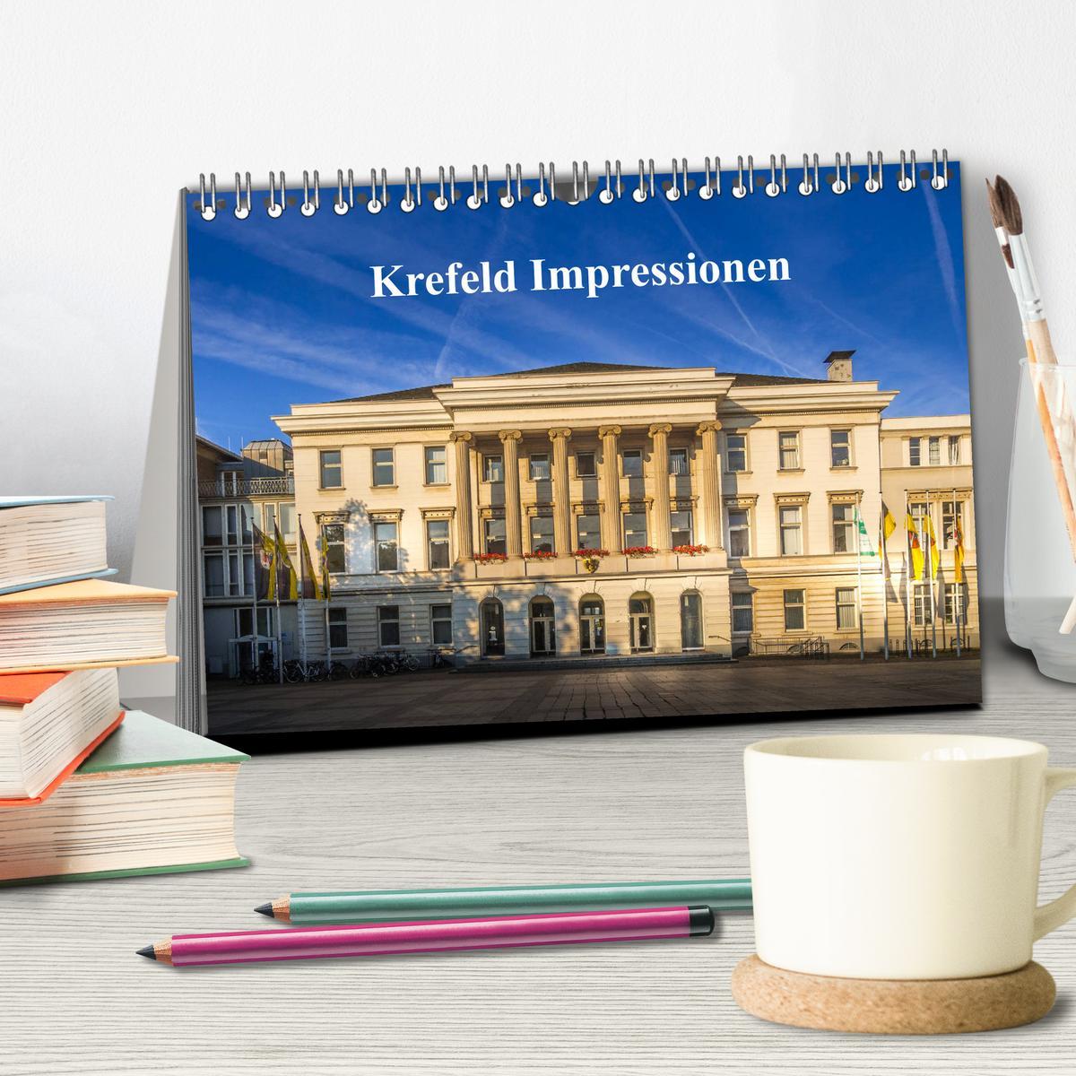 Bild: 9783435340392 | Krefeld Impressionen (Tischkalender 2025 DIN A5 quer), CALVENDO...