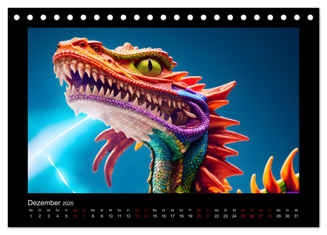 Bild: 9783383881589 | Phantasievolle Welt der Drachen (Tischkalender 2025 DIN A5 quer),...