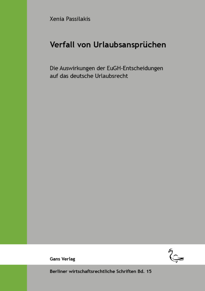 Cover: 9783946392248 | Verfall von Urlaubsansprüchen | Xenia Passilakis (u. a.) | Taschenbuch