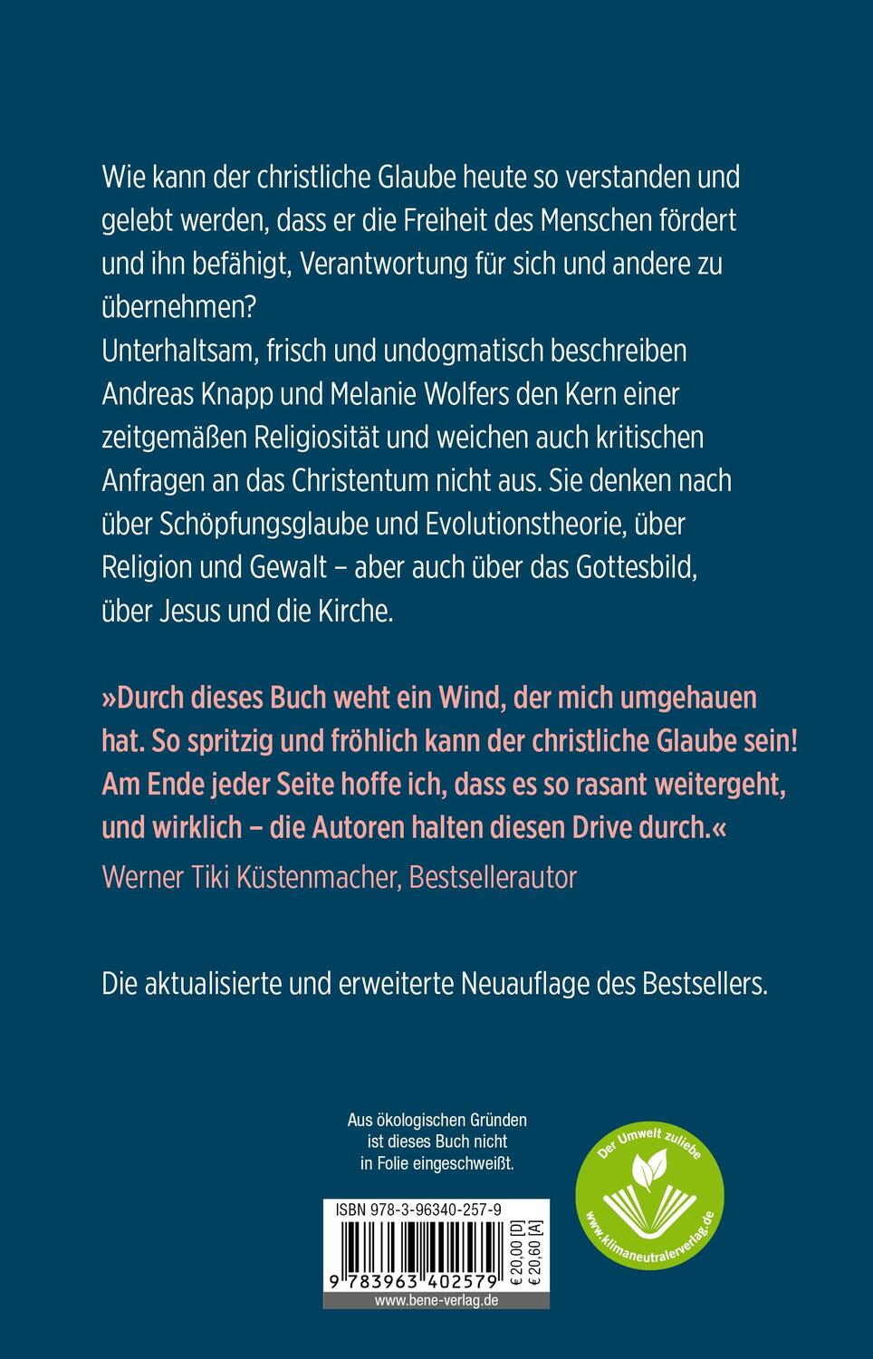 Rückseite: 9783963402579 | Glaube, der nach Freiheit schmeckt | Andreas Knapp (u. a.) | Buch
