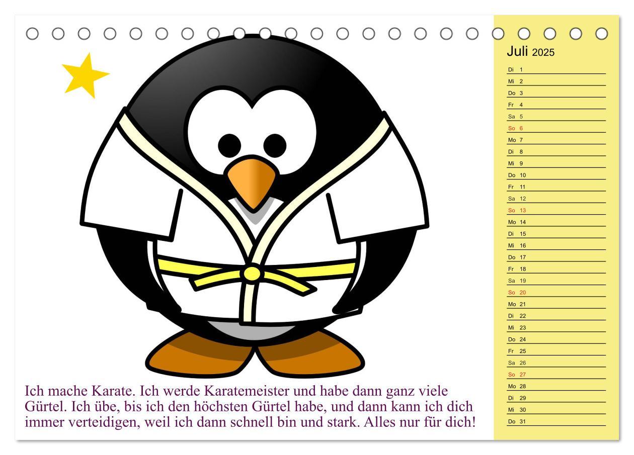 Bild: 9783435524136 | Pinguin-Elfe (Tischkalender 2025 DIN A5 quer), CALVENDO Monatskalender