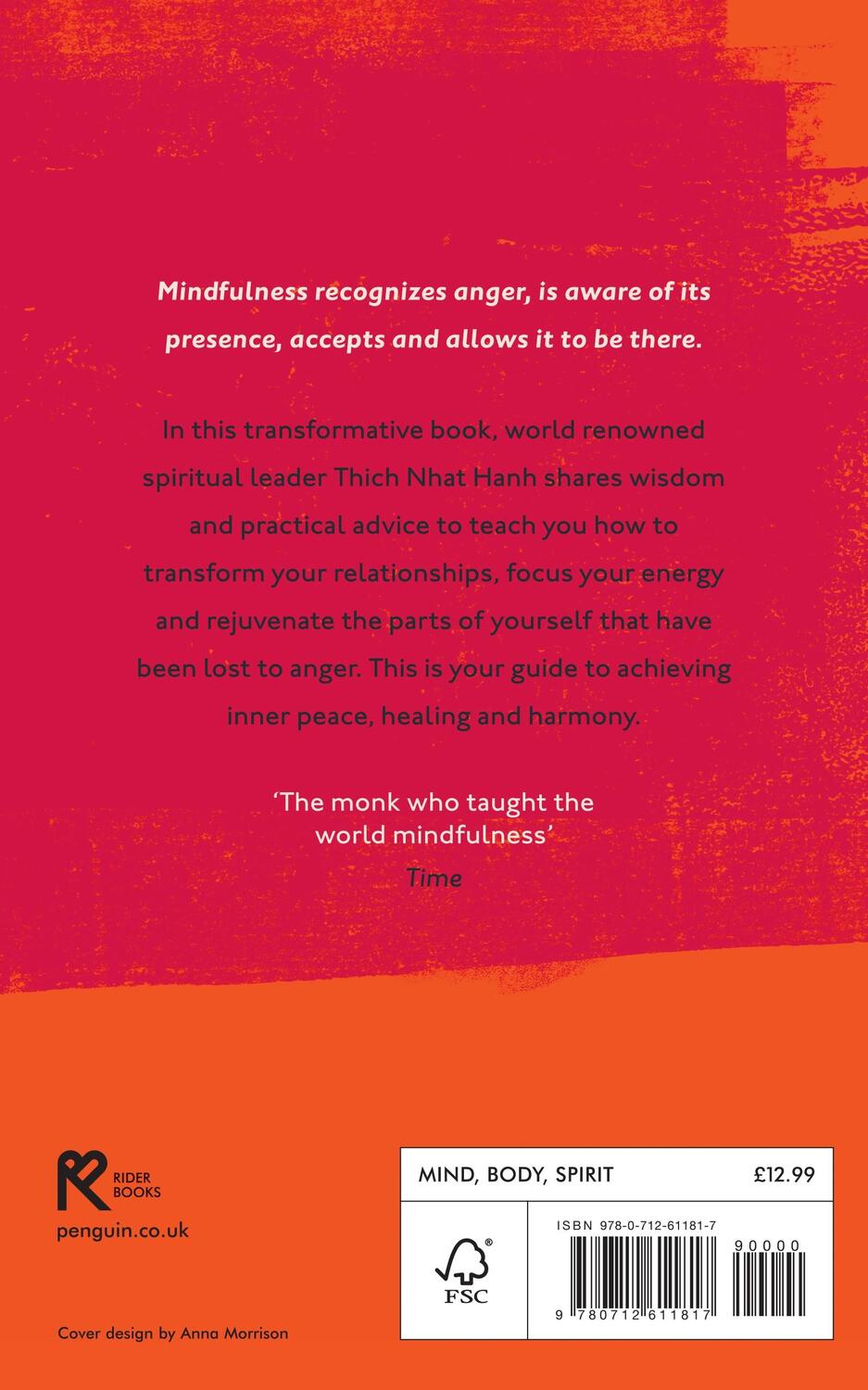 Rückseite: 9780712611817 | Anger | Buddhist Wisdom for Cooling the Flames | Thich Nhat Hanh