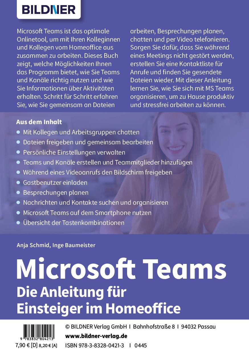 Rückseite: 9783832804213 | Microsoft Teams - Die Anleitung für Einsteiger im Homeoffice | Buch