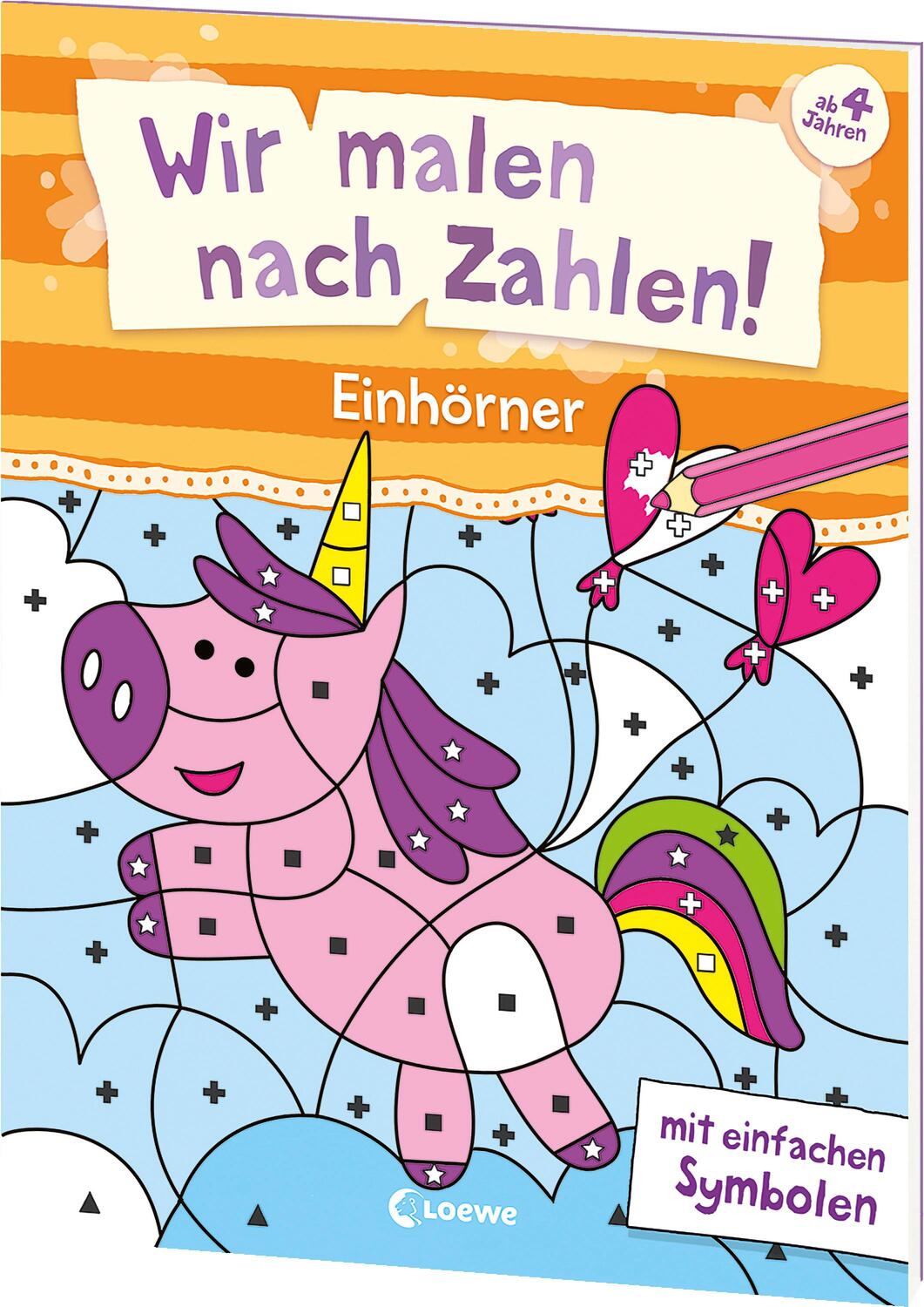 Cover: 9783743218390 | Wir malen nach Zahlen! - Einhörner | Loewe Kreativ | Taschenbuch