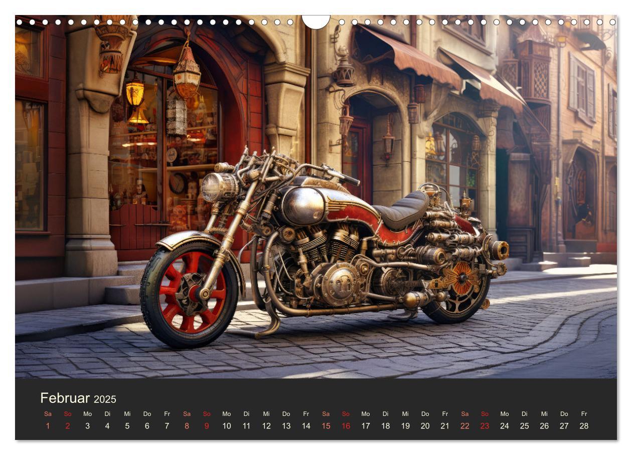 Bild: 9783435014224 | Steampunk Motorräder (Wandkalender 2025 DIN A3 quer), CALVENDO...