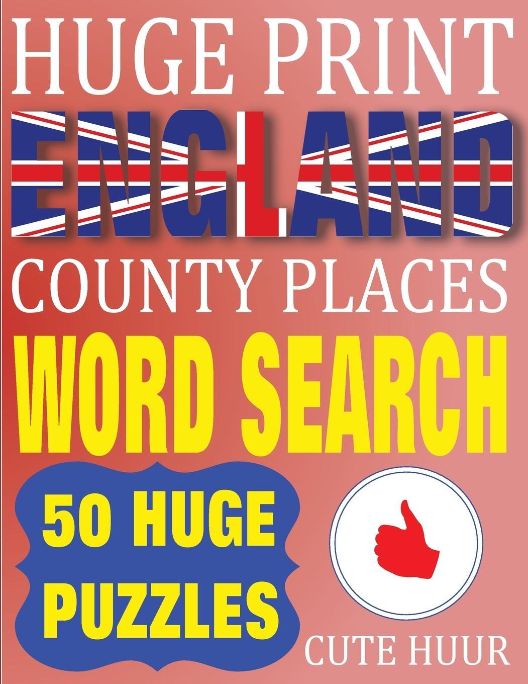 Cover: 9789527278024 | Huge Print England County Places Word Search | Cute Huur | Taschenbuch