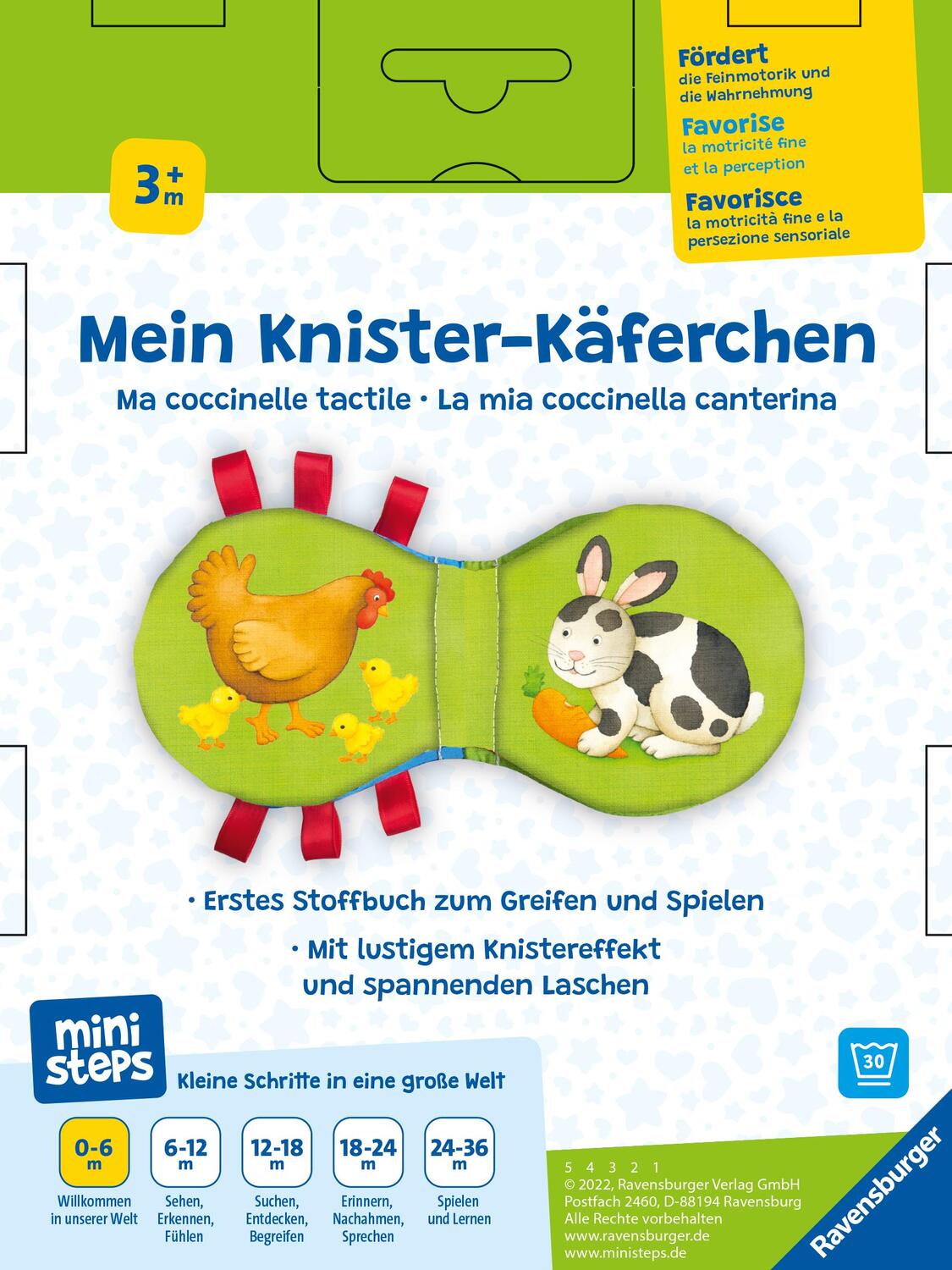 Rückseite: 9783473302529 | ministeps: Mein Knister-Käferchen | Ab 3 Monaten | Buch | 8 S. | 2022