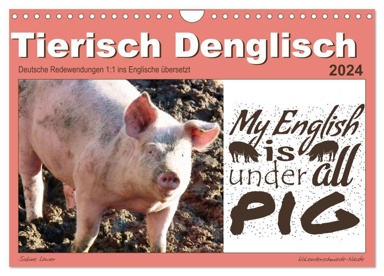 Cover: 9783675674554 | Tierisch Denglisch (Wandkalender 2024 DIN A4 quer), CALVENDO...