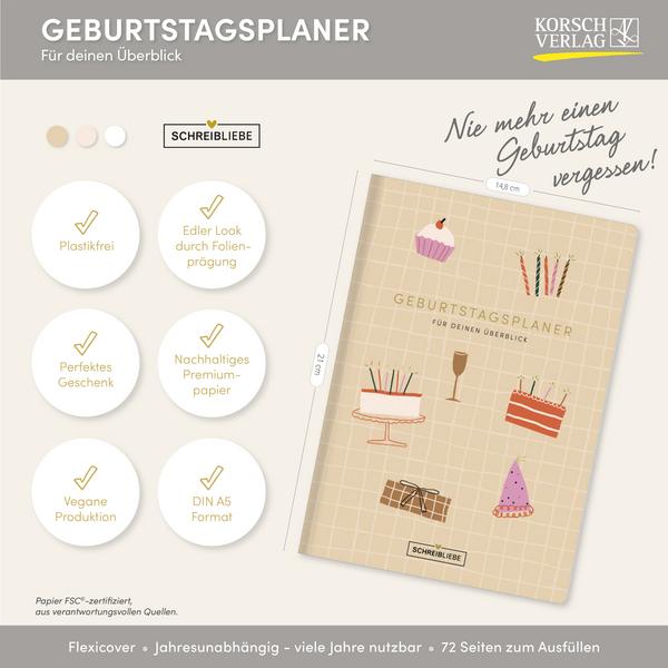 Bild: 9783731882329 | Geburtstagsplaner | Verlag Korsch | Kalender | 72 S. | Deutsch