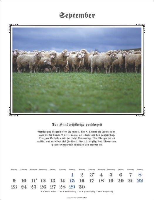 Bild: 9783840085475 | Der Hundertjährige Kalender 2024. Monats-Wandkalender mit...