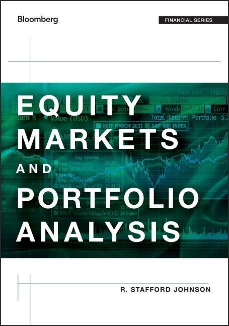 Cover: 9781118202685 | Equity Markets and Portfolio Analysis | R Stafford Johnson | Buch