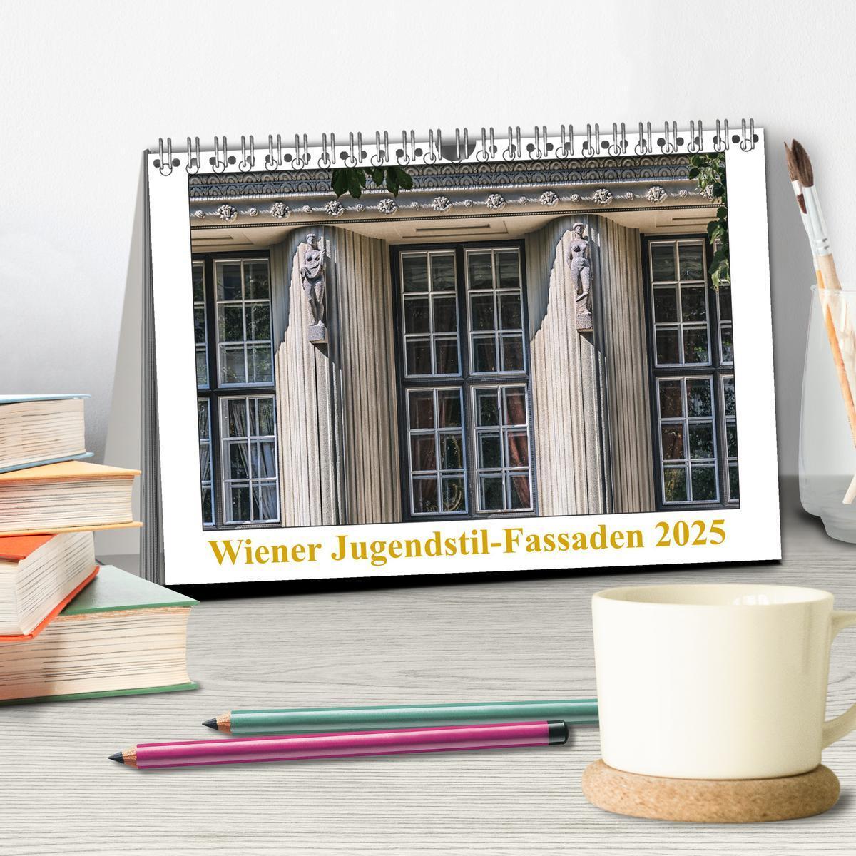 Bild: 9783435254699 | Wiener Jugendstil-Fassaden (Tischkalender 2025 DIN A5 quer),...