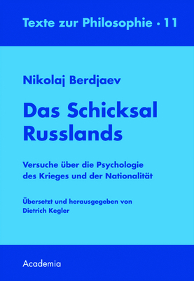 Cover: 9783896657343 | Das Schicksal Russlands | Nikolaj Berdjaev | Taschenbuch | 246 S.