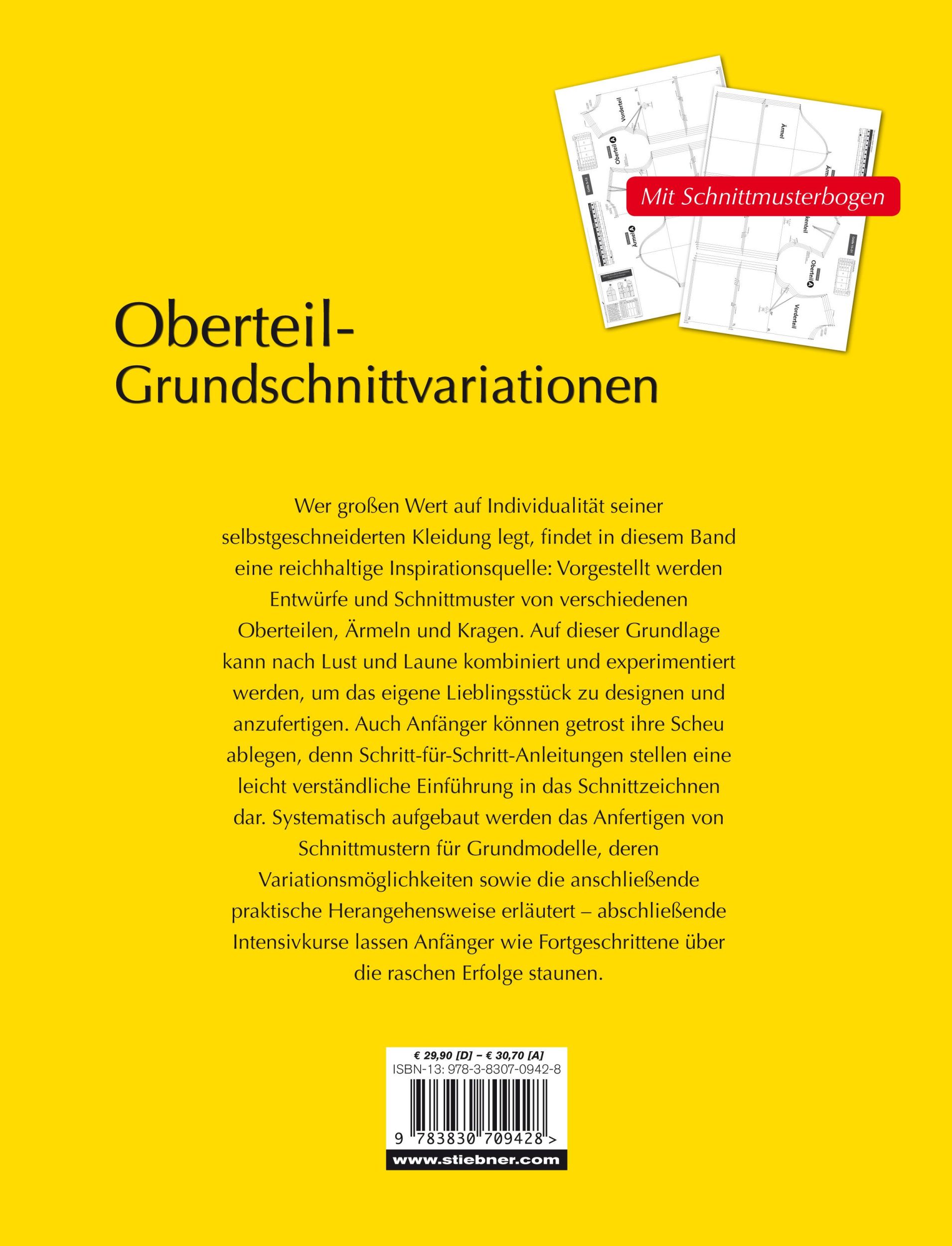 Rückseite: 9783830709428 | Oberteil-Grundschnittvariationen | Harumi Maruyama | Taschenbuch