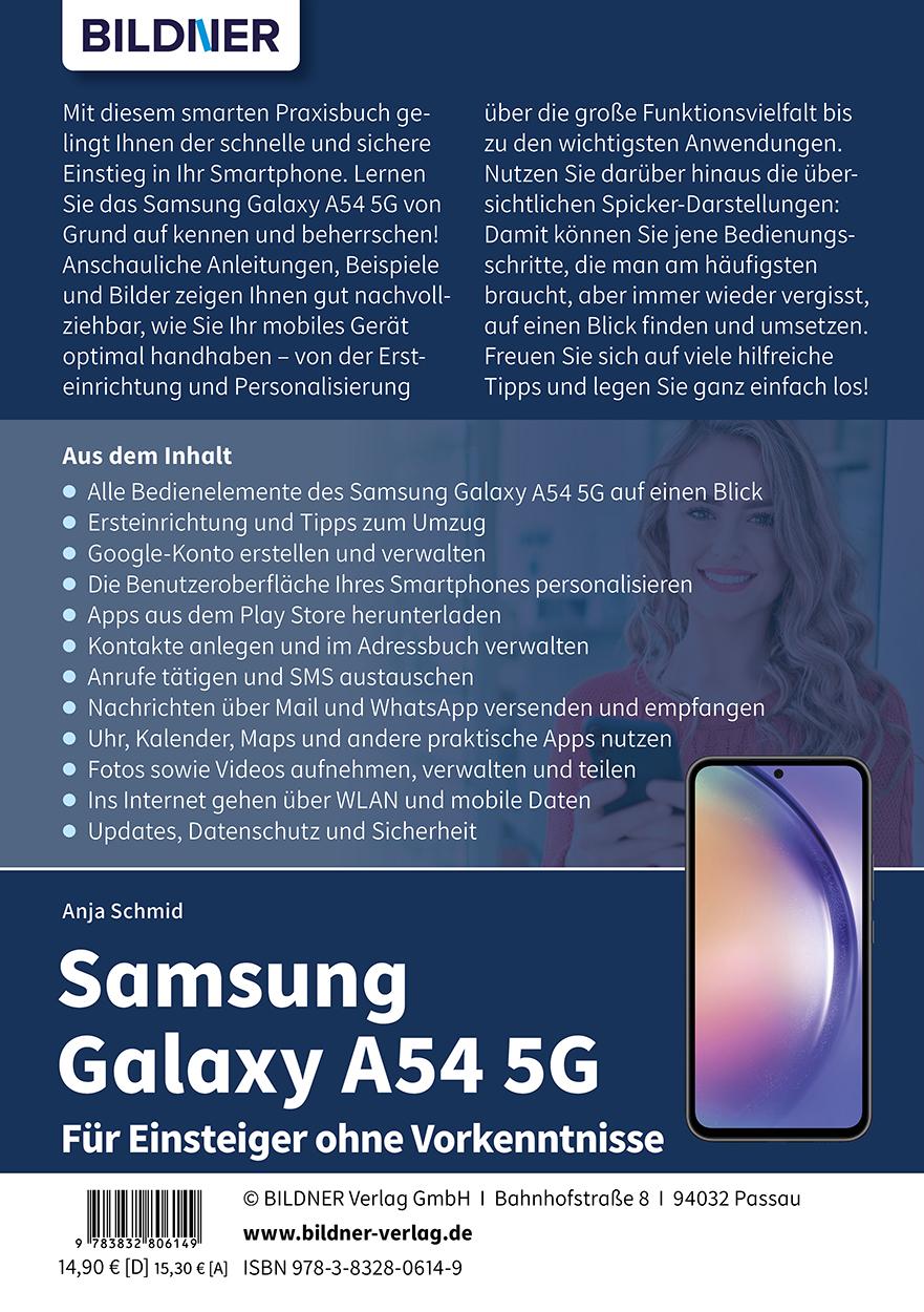 Rückseite: 9783832806149 | Samsung Galaxy A54 5G - Für Einsteiger ohne Vorkenntnisse | Buch