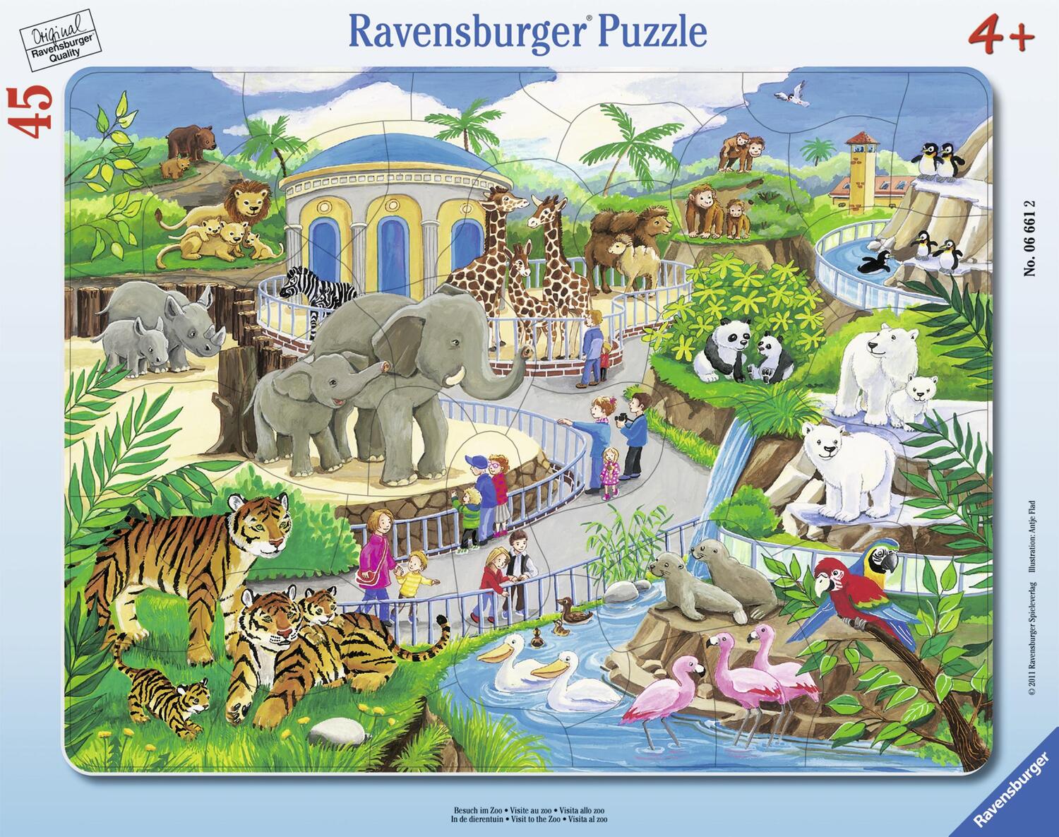 Bild: 4005556066612 | Besuch im Zoo. Rahmenpuzzle | Spiel | Deutsch | 2011 | Ravensburger