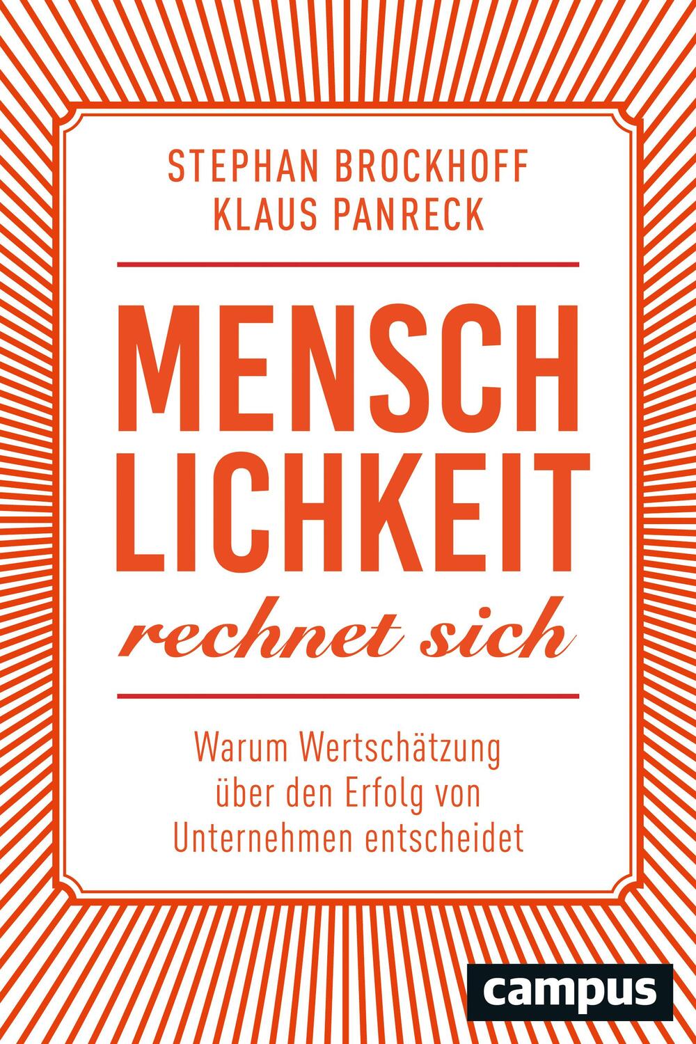 Cover: 9783593505947 | Menschlichkeit rechnet sich | Stephan Brockhoff (u. a.) | Buch | 2016