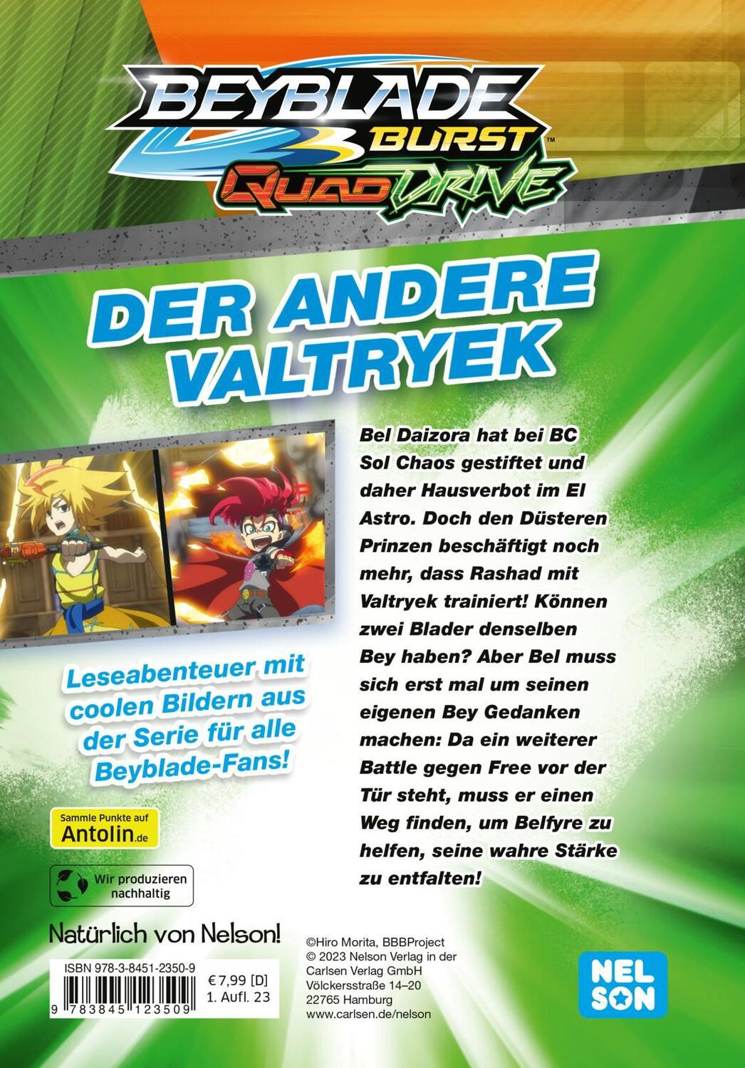 Rückseite: 9783845123509 | BEYBLADE BURST QUADDRIVE: Der andere Valtryek | Buch | BEYBLADE BURST