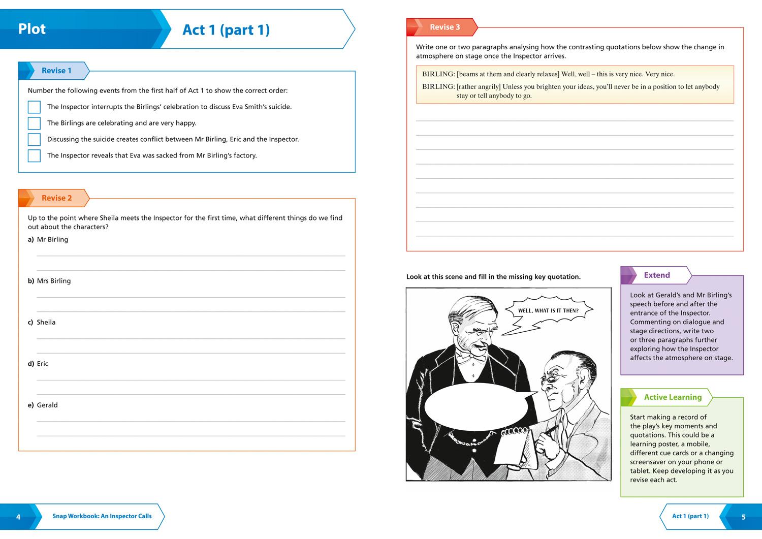 Bild: 9780008355265 | An Inspector Calls: AQA GCSE 9-1 English Literature Workbook | Gcse