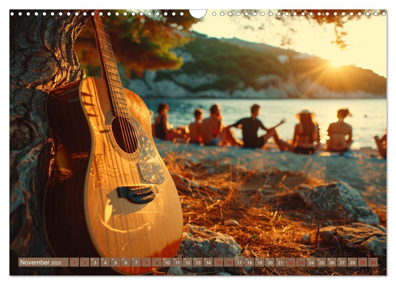 Bild: 9783457141434 | Wegbegleiter Gitarre (Wandkalender 2025 DIN A3 quer), CALVENDO...