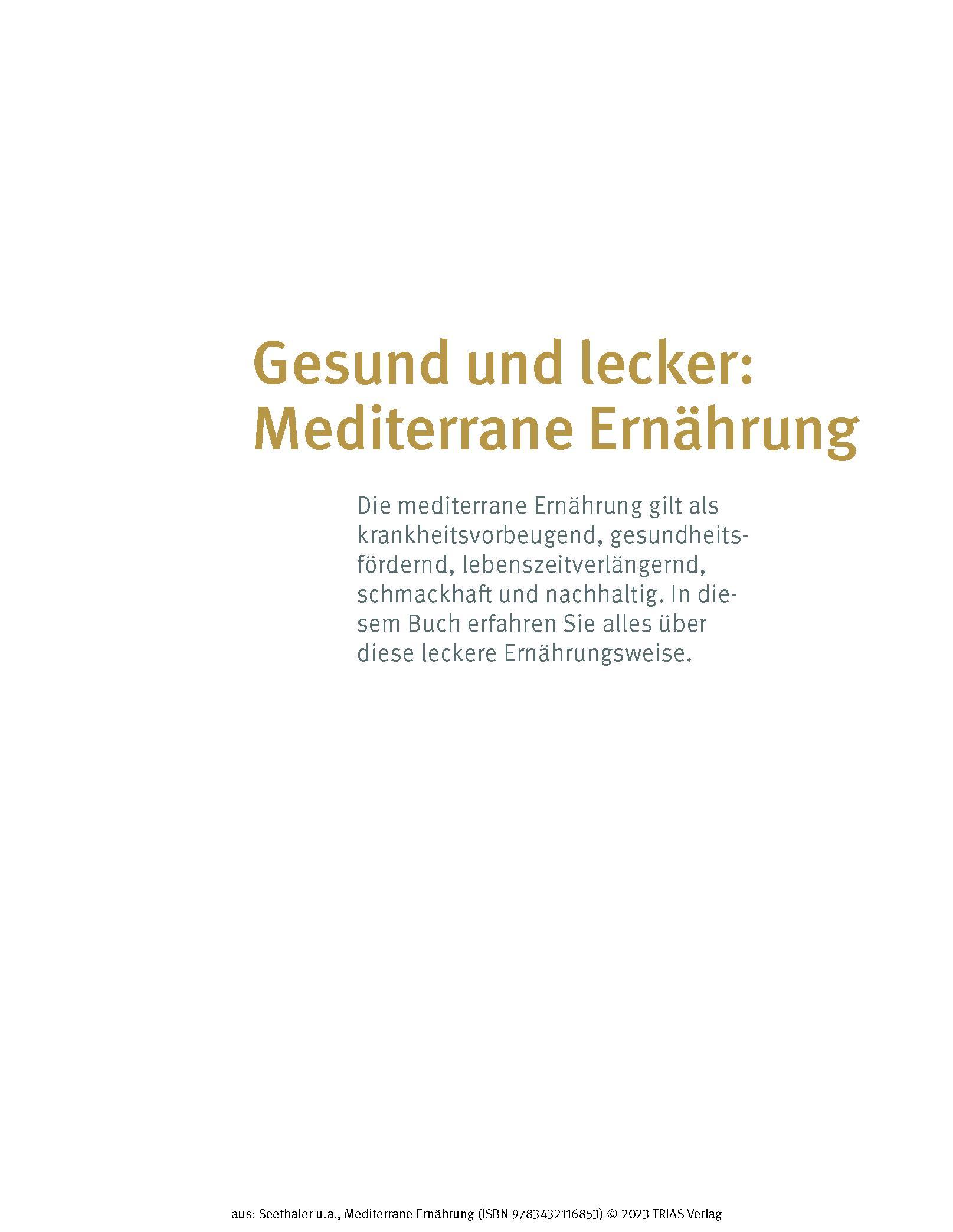 Bild: 9783432116853 | Medical Cooking: Mediterrane Ernährung | Benjamin Seethaler (u. a.)