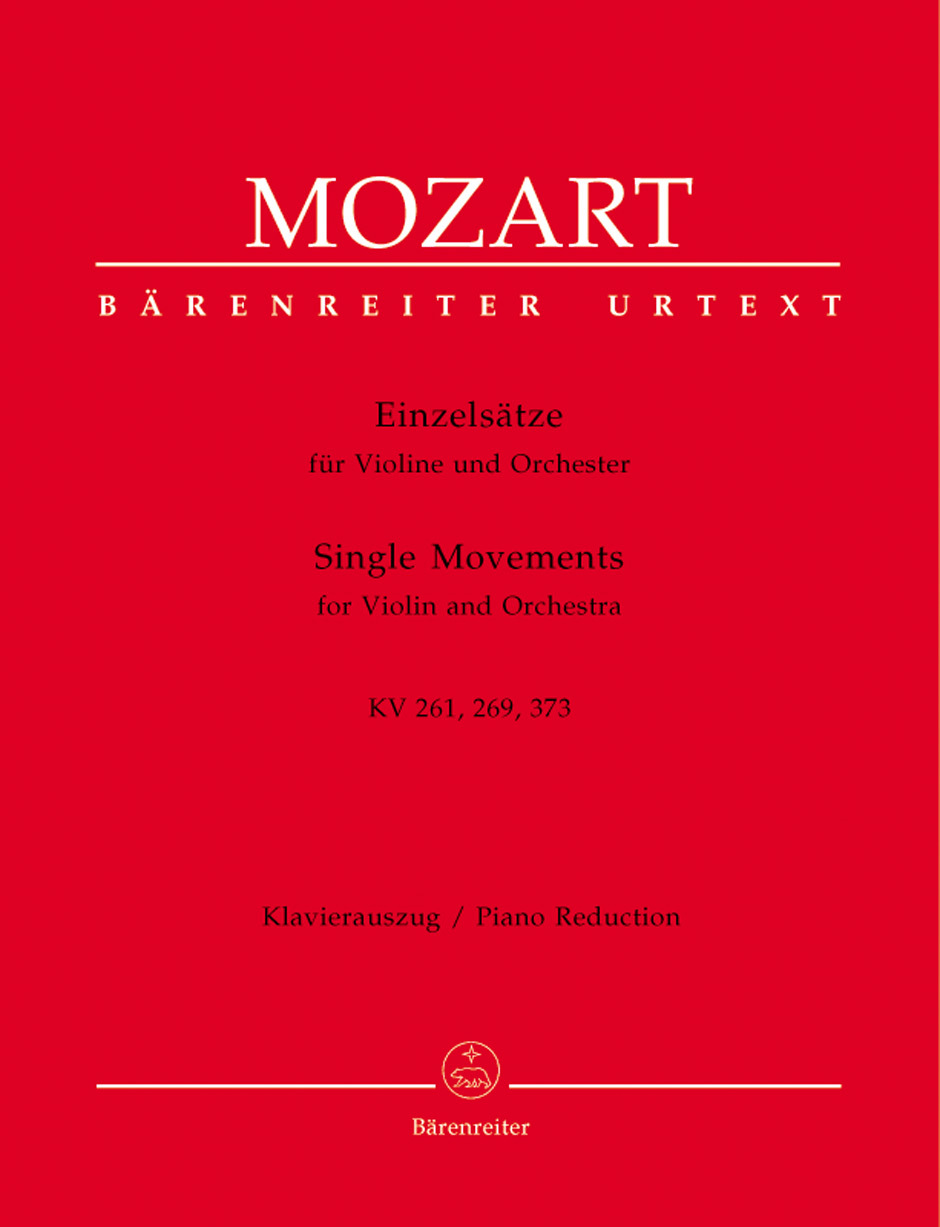 Cover: 9790006469772 | Single Movements for Violin and Orchestra | Wolfgang Amadeus Mozart