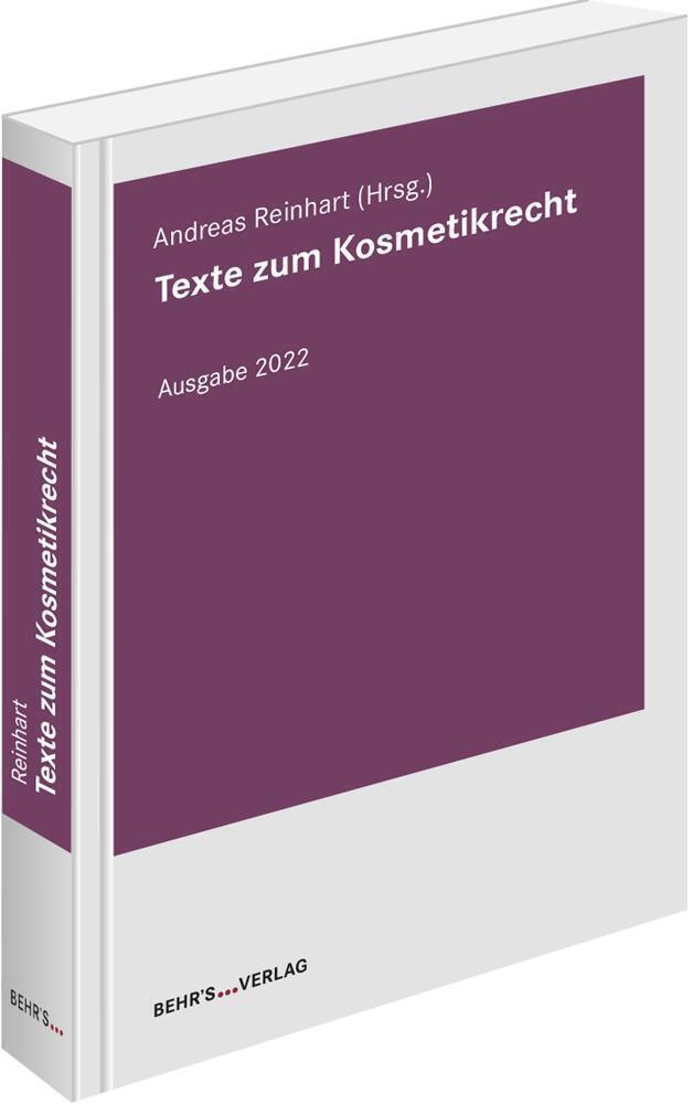 Cover: 9783954688661 | Texte zum Kosmetikrecht | Andreas Reinhart | Taschenbuch | 2022