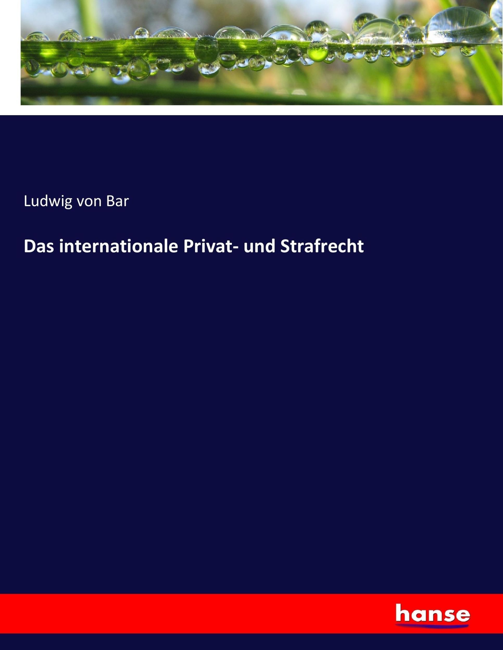 Cover: 9783744683029 | Das internationale Privat- und Strafrecht | Ludwig Von Bar | Buch