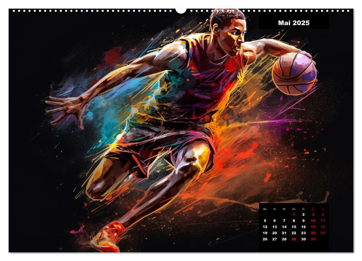 Bild: 9783383905391 | Faszination Basketball (Wandkalender 2025 DIN A2 quer), CALVENDO...