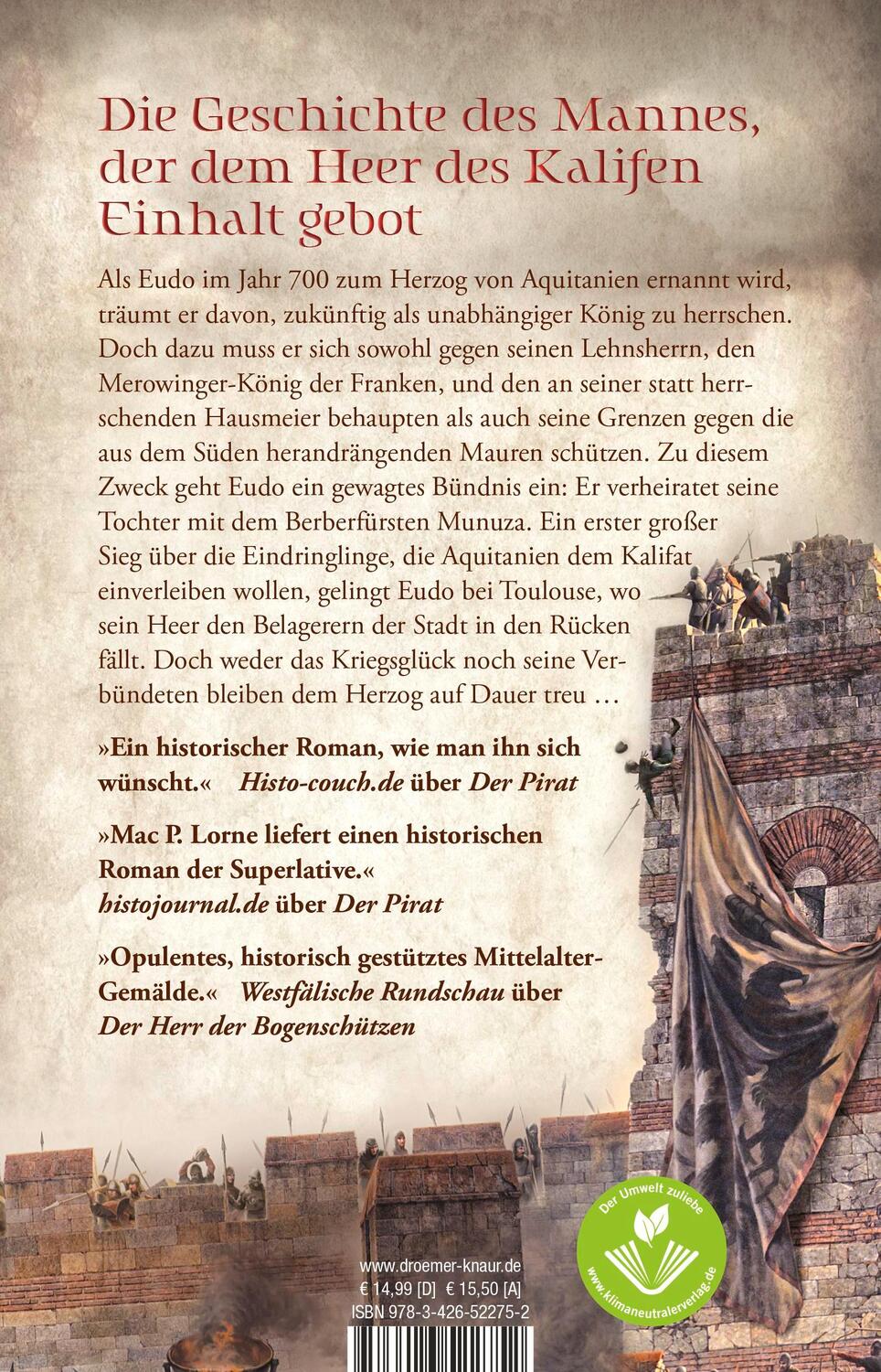 Rückseite: 9783426522752 | Der Herzog von Aquitanien | Mac P. Lorne | Taschenbuch | 528 S. | 2019