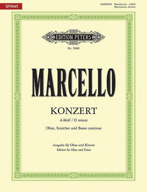Cover: 9790014076931 | Oboenkonzert d-Moll für Oboe u. Klavier, Urtext (Fechner) | Marcello