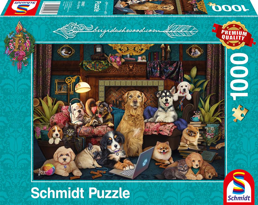 Cover: 4001504599874 | Bunter Abend im Salon | Puzzle Brigid Ashwood 1.000 Teile | Spiel