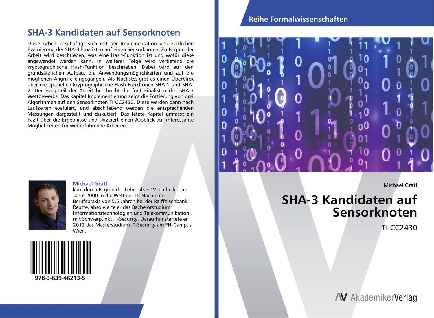 Cover: 9783639462135 | SHA-3 Kandidaten auf Sensorknoten | TI CC2430 | Michael Gratl | Buch