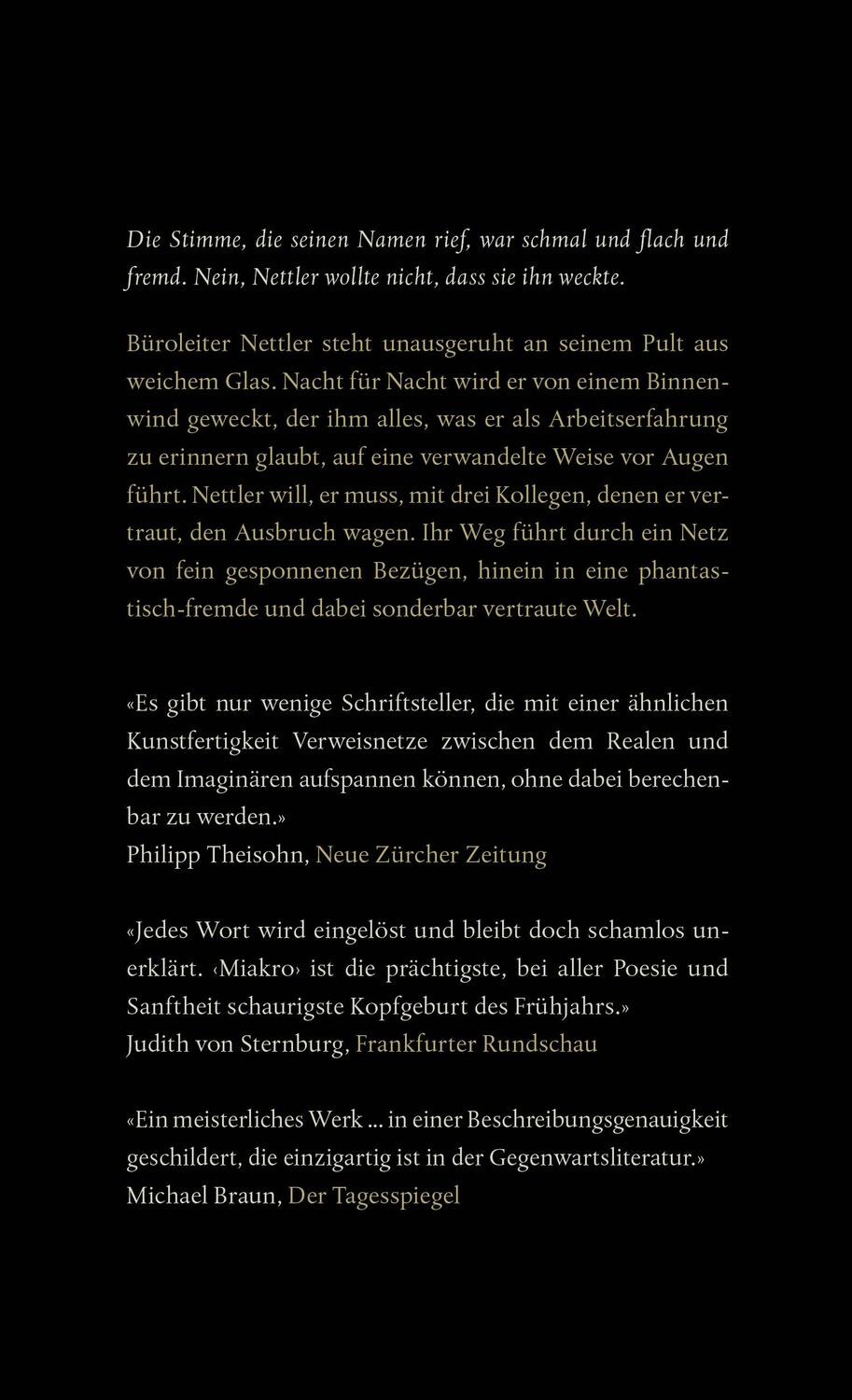 Rückseite: 9783498034108 | Miakro | Georg Klein | Buch | Deutsch | 2018 | Rowohlt