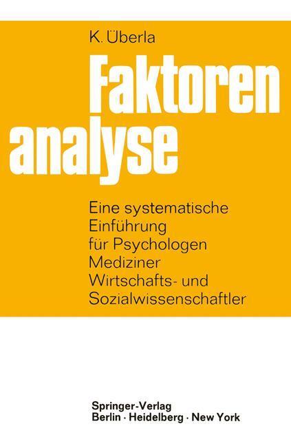 Cover: 9783642533433 | Faktorenanalyse | K. Überla | Taschenbuch | Paperback | XII | Deutsch