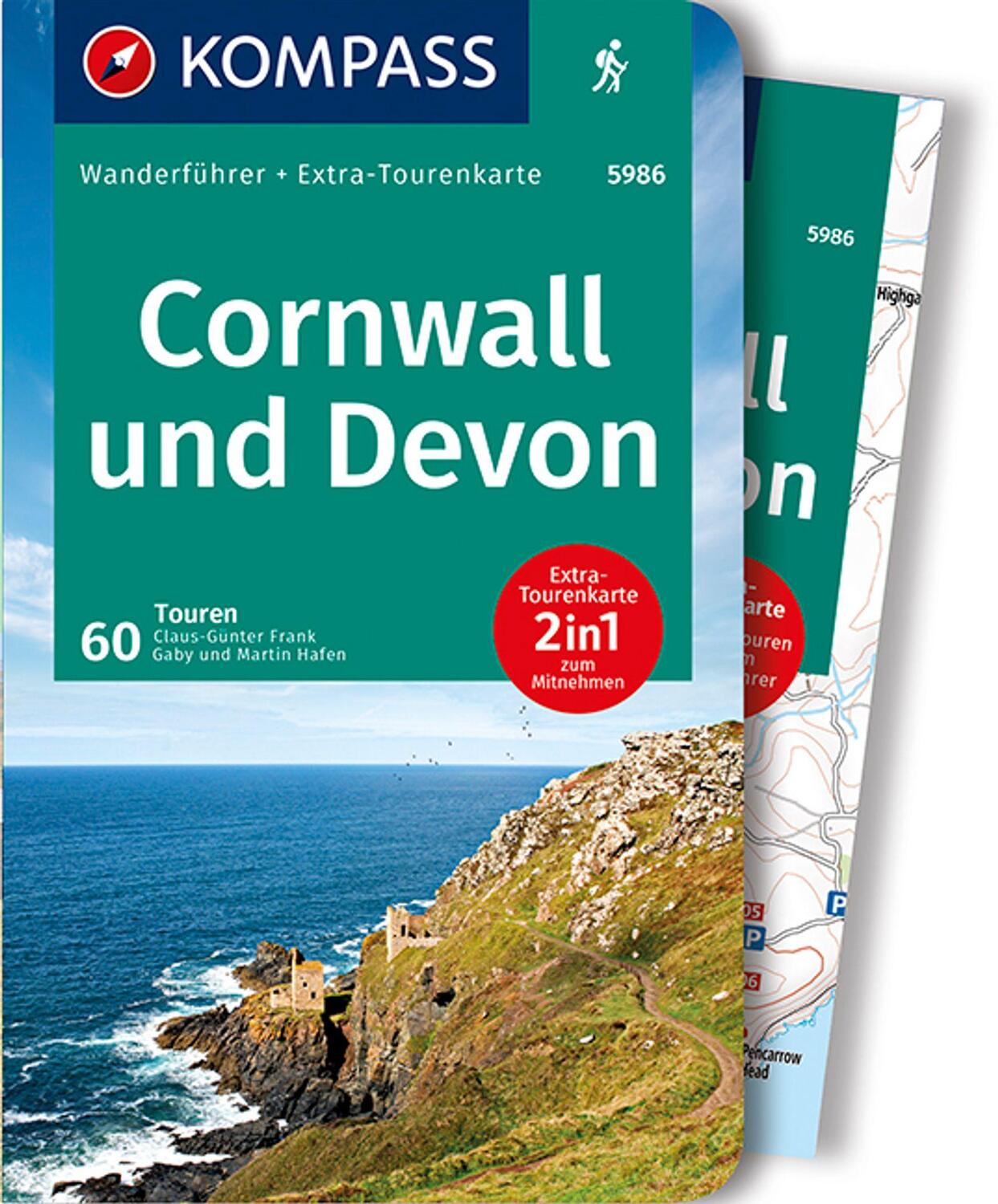 Cover: 9783990443637 | KOMPASS Wanderführer 5986 Cornwall und Devon | Frank (u. a.) | Buch
