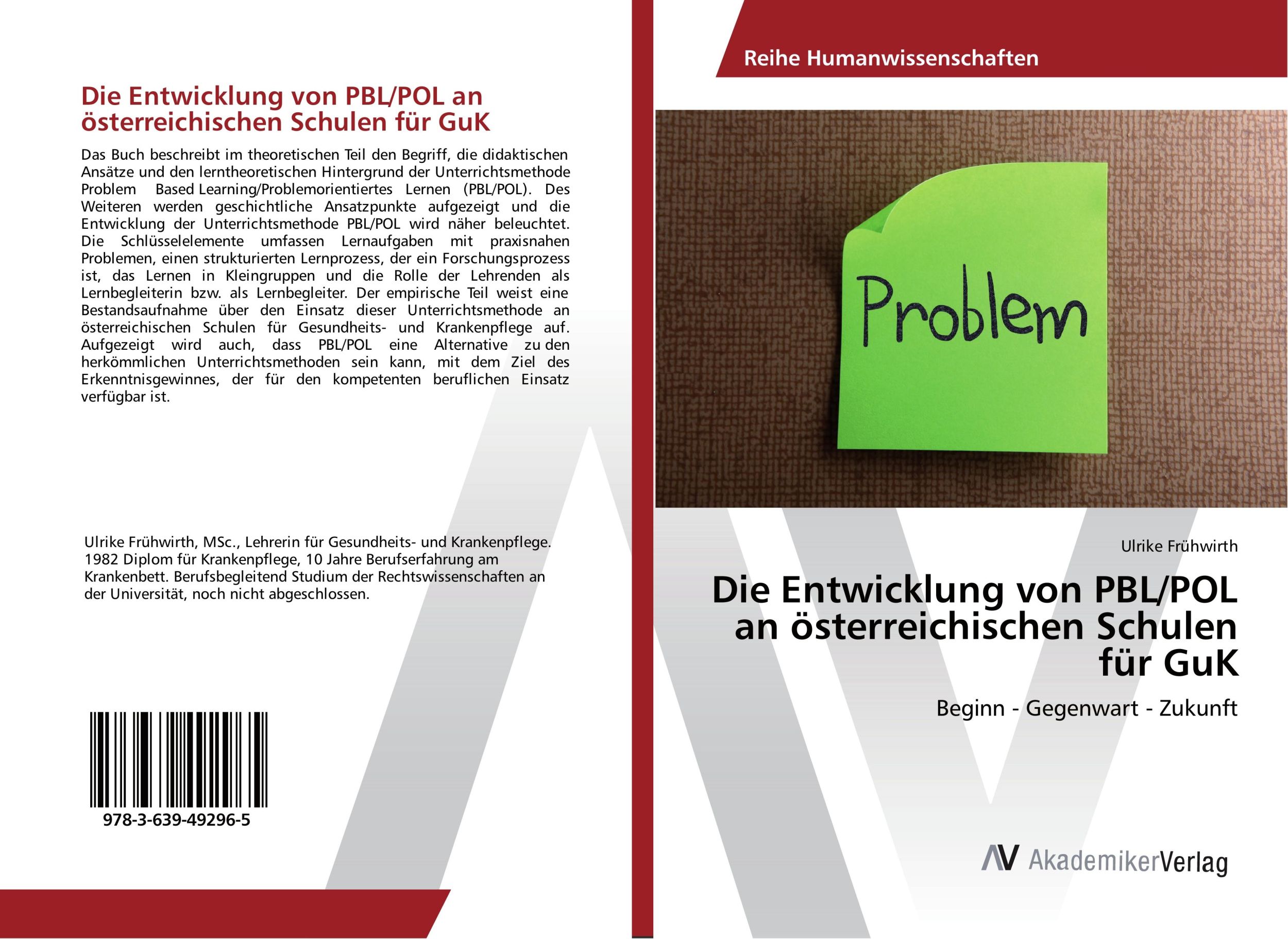 Cover: 9783639492965 | Die Entwicklung von PBL/POL an österreichischen Schulen für GuK | Buch