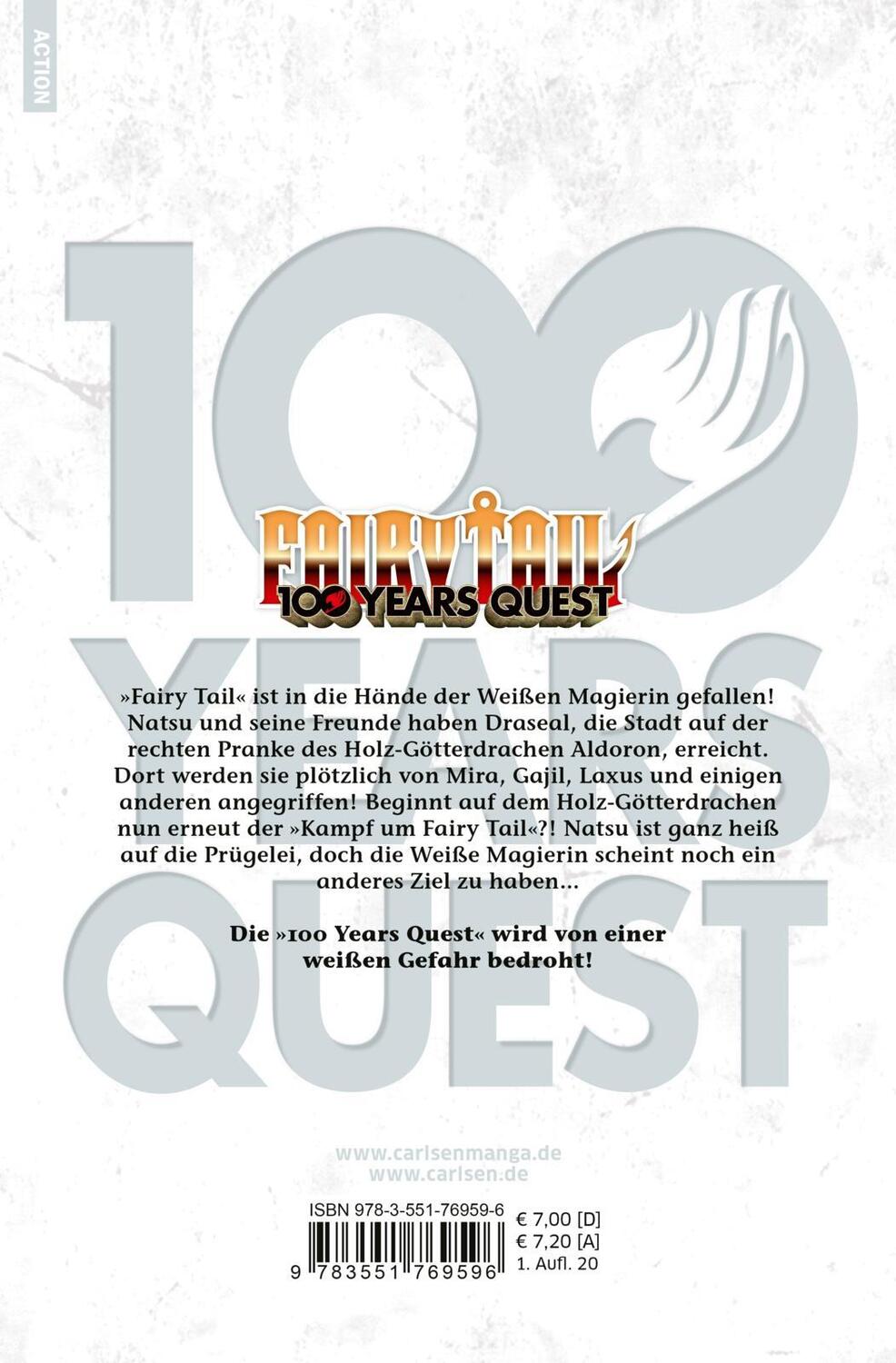 Rückseite: 9783551769596 | Fairy Tail - 100 Years Quest 4 | Hiro Mashima (u. a.) | Taschenbuch