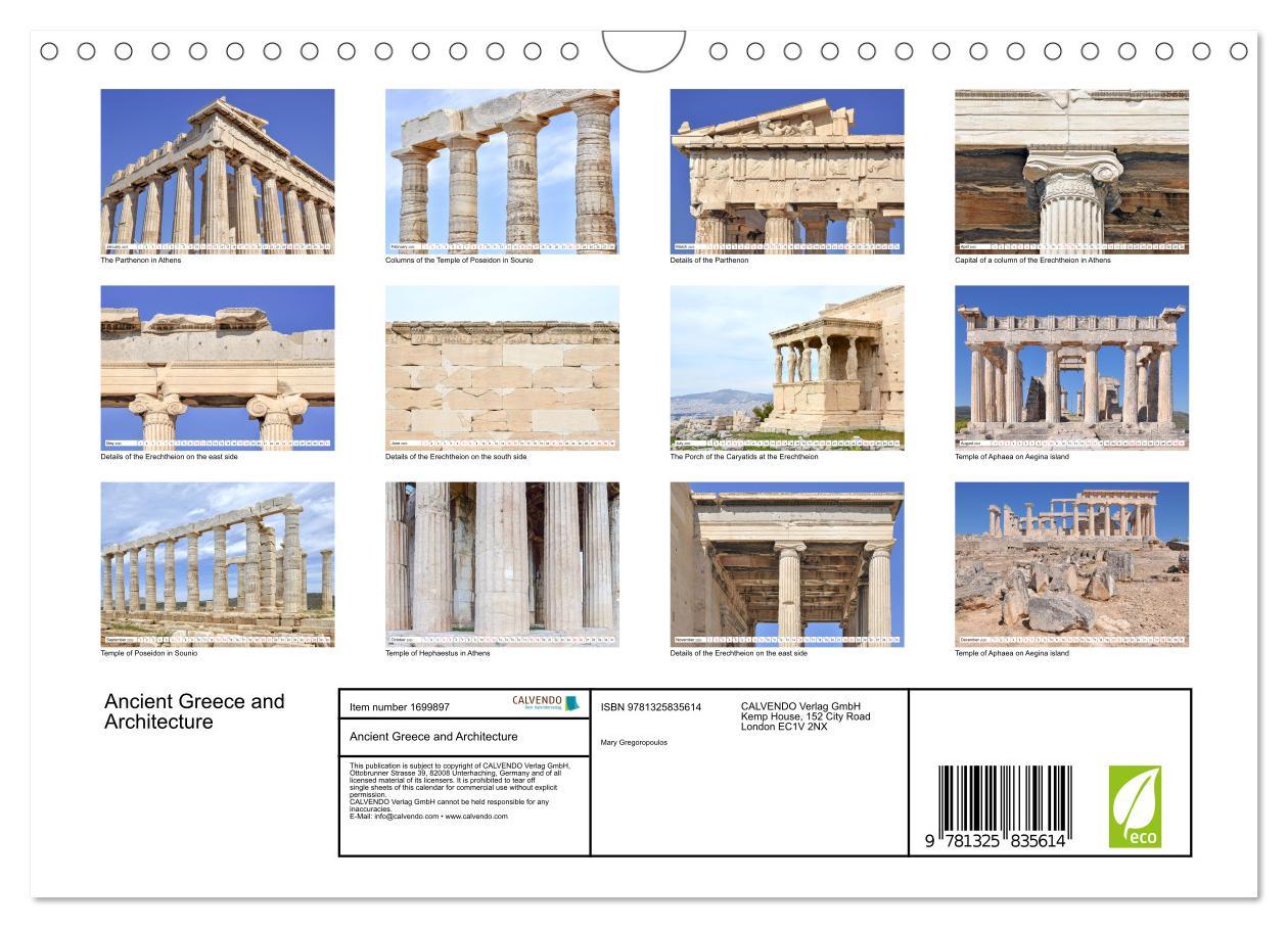 Bild: 9781325835614 | Ancient Greece and Architecture (Wall Calendar 2025 DIN A4...